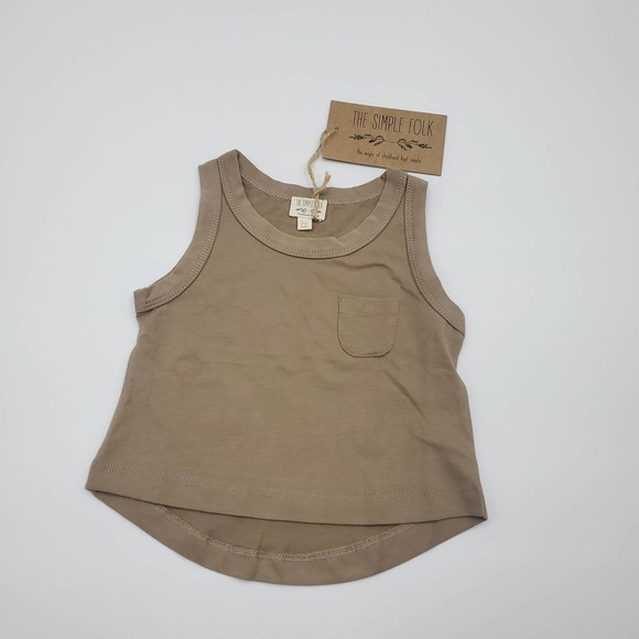 The Simple Folk Other - The Simple Folk The Mountain Tank in Mushroom Size 3/6 Months